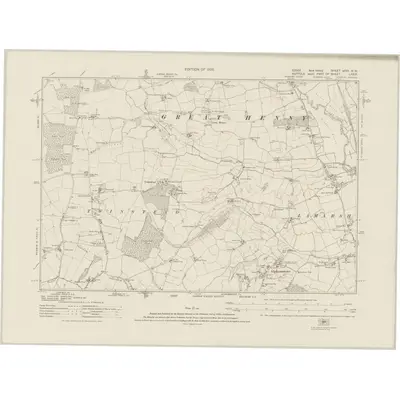 1920 Map of Essex nXVII.NW, 1925 Print