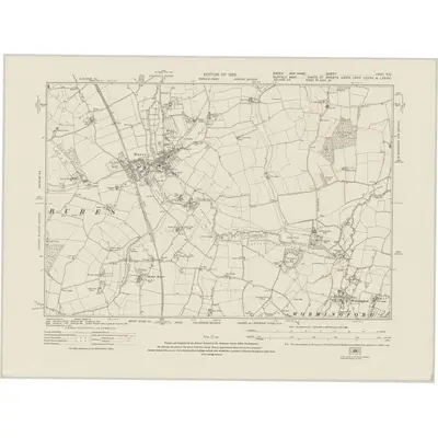 1920 Map of Essex nXVII.SE, 1925 Print