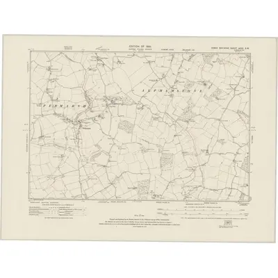 1920 Map of Essex nXVII.SW, 1925 Print