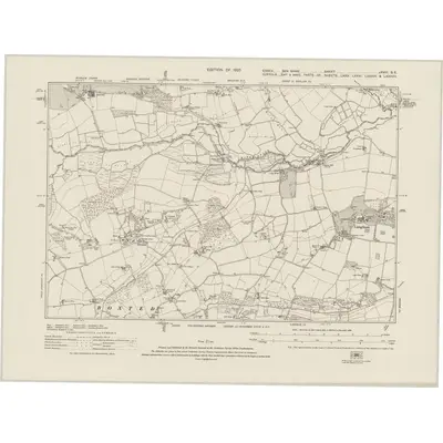 1920 Map of Essex nXVIII.SE, 1925 Print