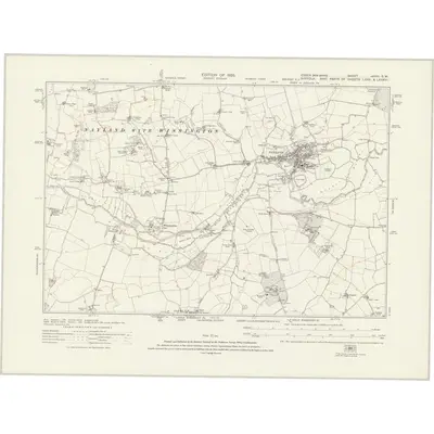 1920 Map of Essex nXVIII.SW, 1925 Print
