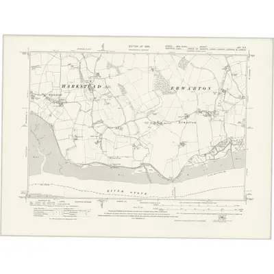 1922 Map of Essex nXX.SE, 1925 Print