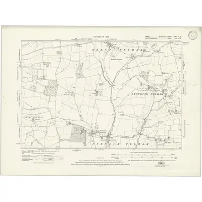 1916 Map of Essex nXXII.NE, 1923 Print