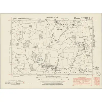 1946 Map of Essex nXXII.NE, 1950 Print