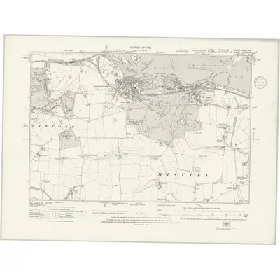 1921 Map of Essex nXXIX.NE, 1936 Print