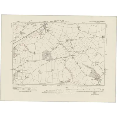 1921 Map of Essex nXXIX.SW, 1925 Print