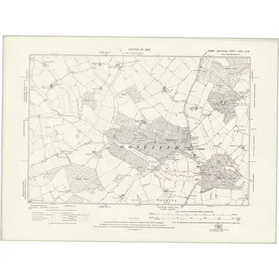 1919 Map of Essex nXXVI.NW, 1924 Print