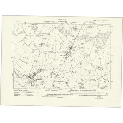 1919 Map of Essex nXXVI.SW, 1924 Print