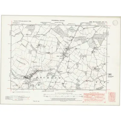 1938 Map of Essex nXXVI.SW, 1946 Print