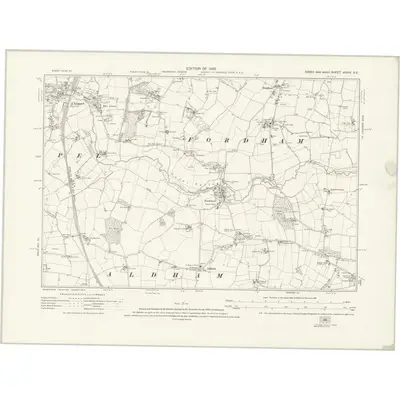1920 Map of Essex nXXVII.SE, 1925 Print