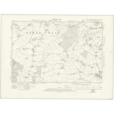 1920 Map of Essex nXXVII.SW, 1925 Print