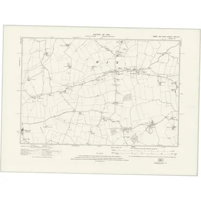 1921 Map of Essex nXXX.SW, 1925 Print