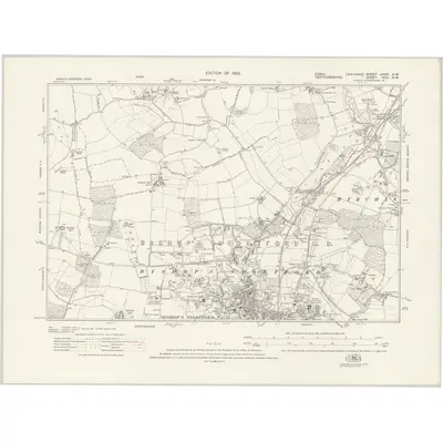 1916 Map of Essex nXXXII.NW, 1923 Print