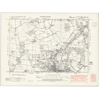 1938 Map of Essex nXXXII.NW, 1946 Print