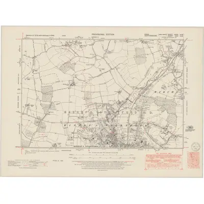 1946 Map of Essex nXXXII.NW, 1950 Print