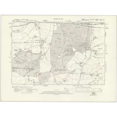 1915 Map of Essex nXXXII.SE, 1923 Print