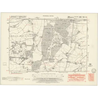 1946 Map of Essex nXXXII.SE, 1951 Print