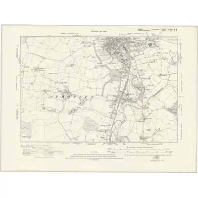1915 Map of Essex nXXXII.SW, 1923 Print