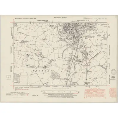 1947 Map of Essex nXXXII.SW, 1951 Print
