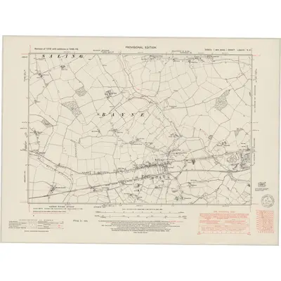 1946 Map of Essex nXXXIV.NE, 1950 Print