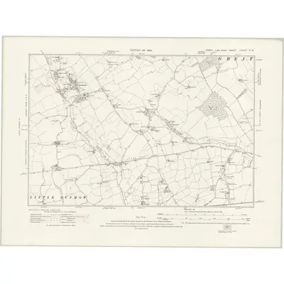 1919 Map of Essex nXXXIV.NW, 1923 Print