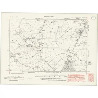 1938 Map of Essex nXXXIV.SE, 1946 Print