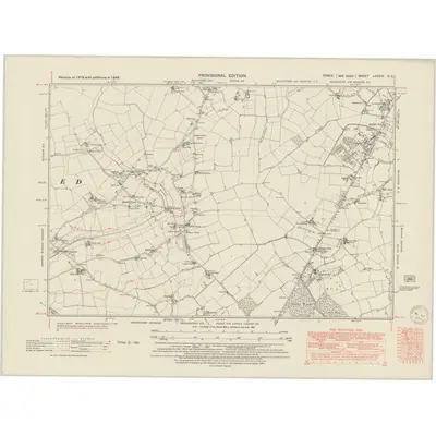 1946 Map of Essex nXXXIV.SE, 1950 Print