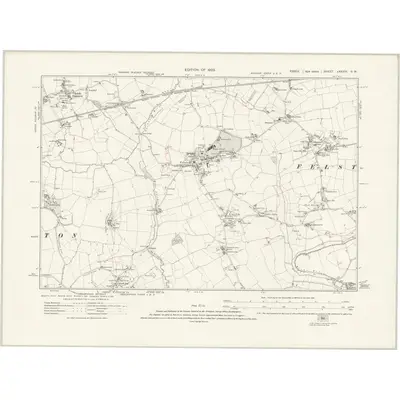 1915 Map of Essex nXXXIV.SW, 1923 Print