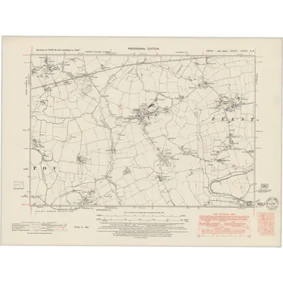 1947 Map of Essex nXXXIV.SW, 1950 Print