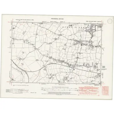 1938 Map of Essex nXXXIX.SE, 1946 Print