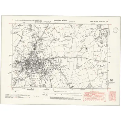 1939 Map of Essex nXXXV.NW, 1946 Print