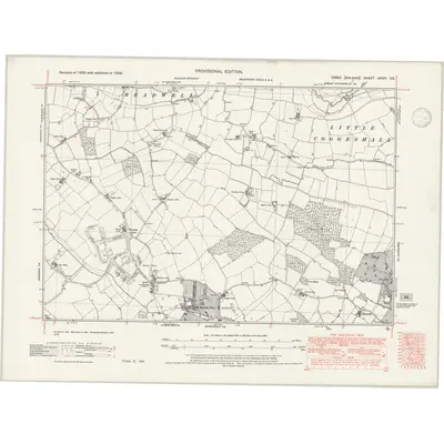 1938 Map of Essex nXXXV.SE, 1946 Print