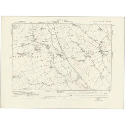 1919 Map of Essex nXXXV.SW, 1924 Print