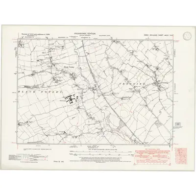 1938 Map of Essex nXXXV.SW, 1946 Print