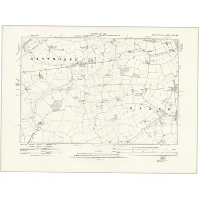 1920 Map of Essex nXXXVI.SE, 1925 Print