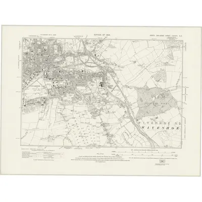 1921 Map of Essex nXXXVII.NE, 1924 Print