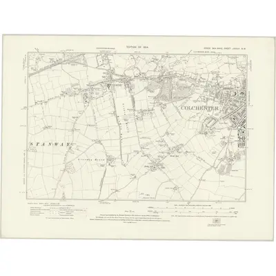 1920 Map of Essex nXXXVII.NW, 1924 Print