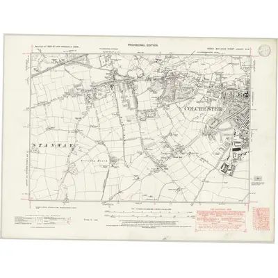 1938 Map of Essex nXXXVII.NW, 1947 Print