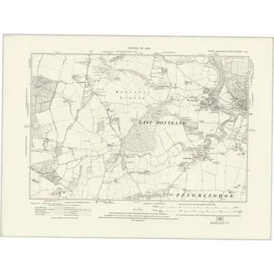 1921 Map of Essex nXXXVII.SE, 1924 Print