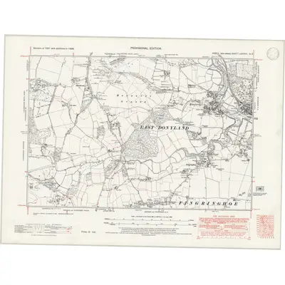 1938 Map of Essex nXXXVII.SE, 1946 Print