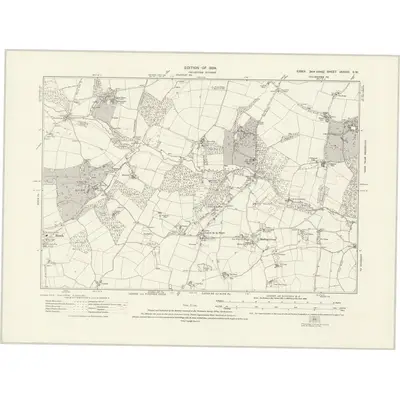 1920 Map of Essex nXXXVII.SW, 1924 Print