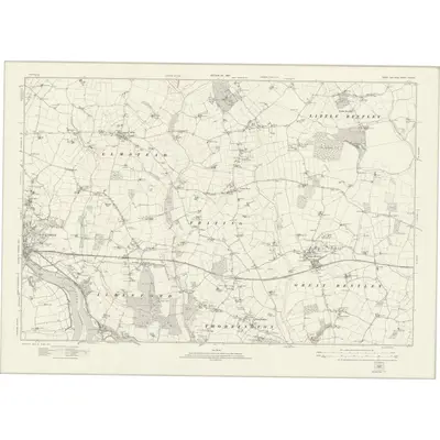 1921 Map of Essex nXXXVIII, 1924 Print