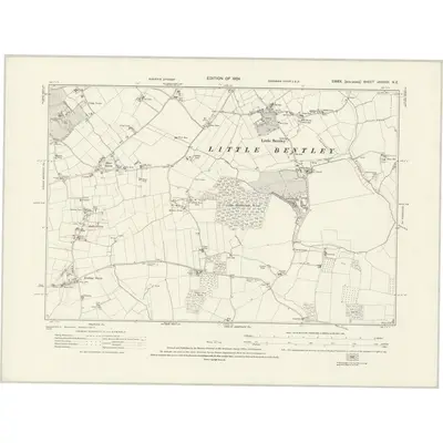 1921 Map of Essex nXXXVIII.NE, 1924 Print