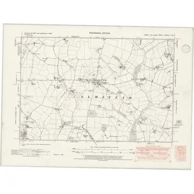 1938 Map of Essex nXXXVIII.NW, 1946 Print