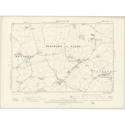 1896 Map of Essex V.SE, 1898 Print