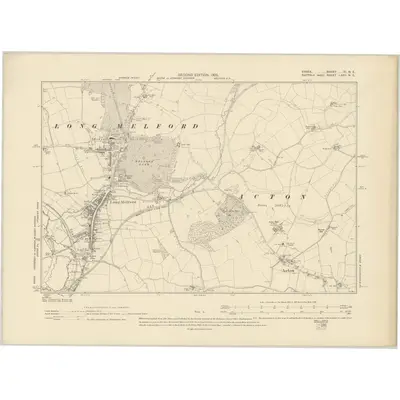 1896 Map of Essex VI.NE, 1905 Print