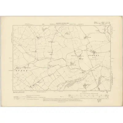 1896 Map of Essex VI.SW, 1905 Print
