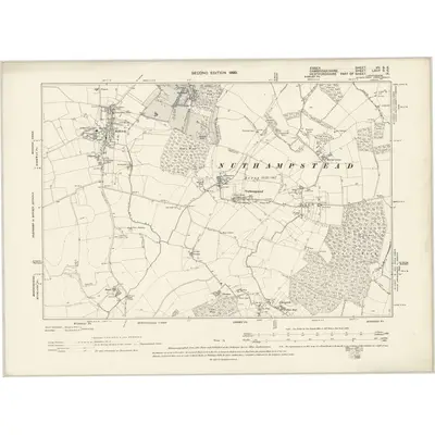 1896 Map of Essex VII.SE, 1899 Print