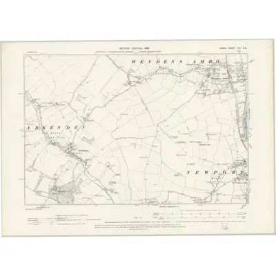 1896 Map of Essex VIII.SE, 1898 Print
