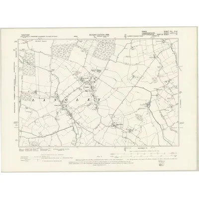 1896 Map of Essex VIII.SW, 1898 Print